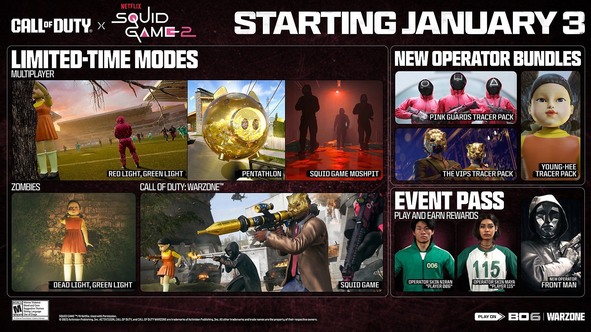 All Squid Games content in Black Ops 6 (Image via Activision)