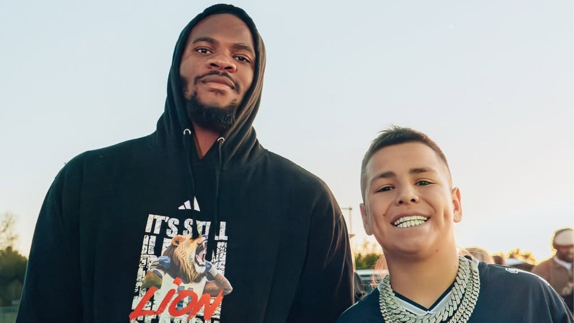 Baby Gronk with Micah Parsons (Image via Instagram/Madden San Miguel)