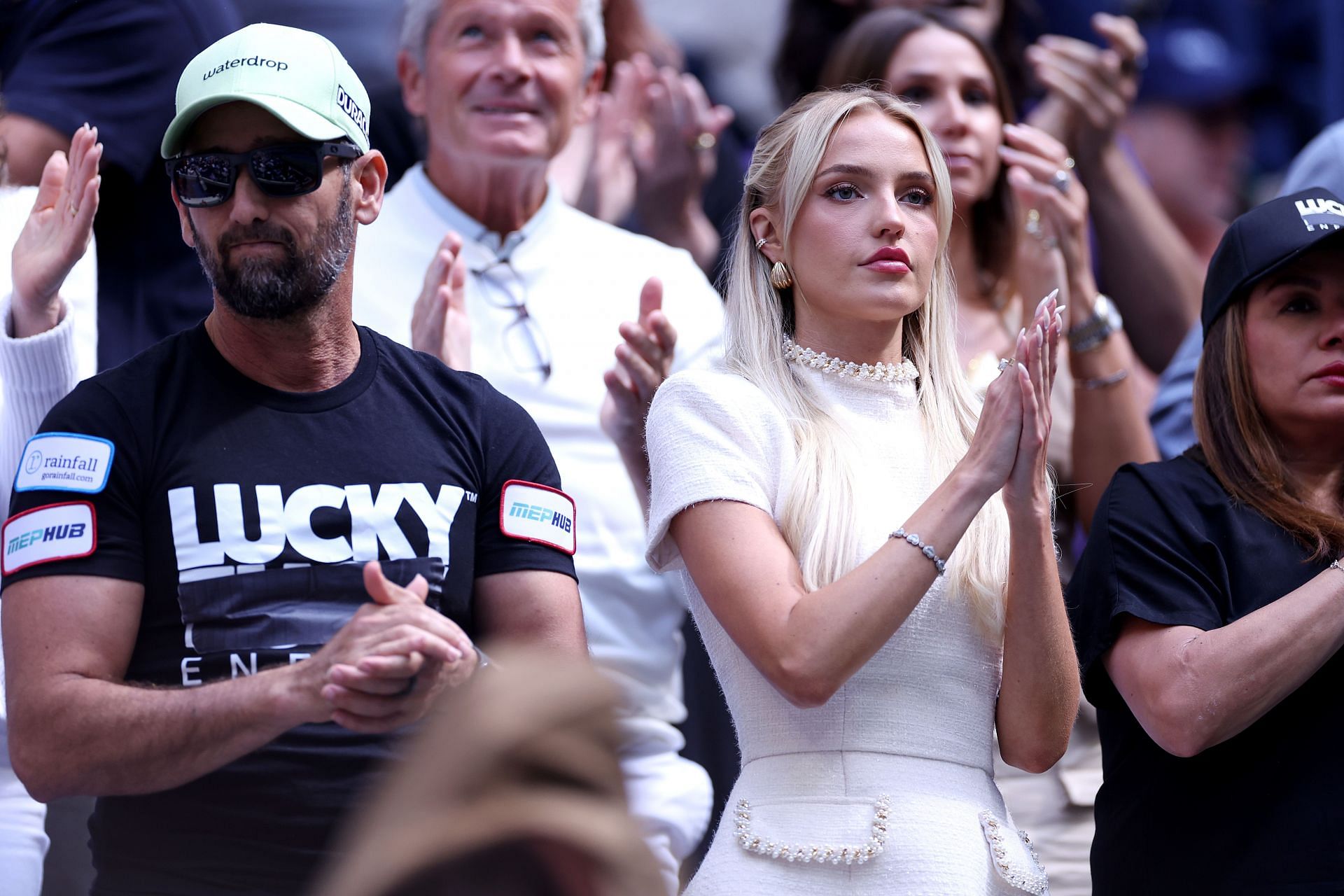 Taylor Fritz&#039;s girlfriend Morgan Riddle during the 2024 US Open (Image source: Getty)