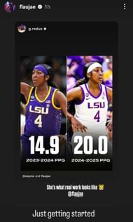 Flau'jae Johnson reacts to social media post. (Instagram)