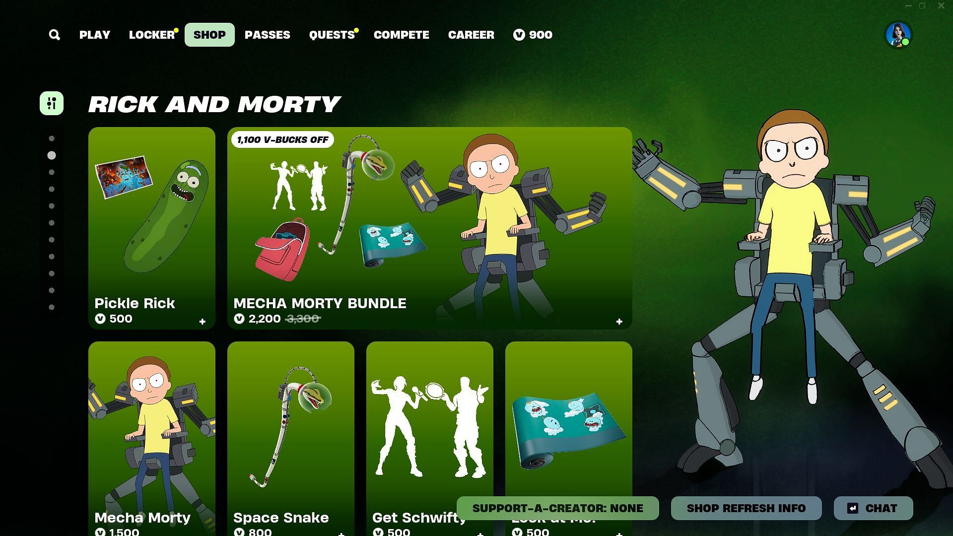 You can now purchase the Mecha Morty skin in Fortnite (Image via Epic Games)