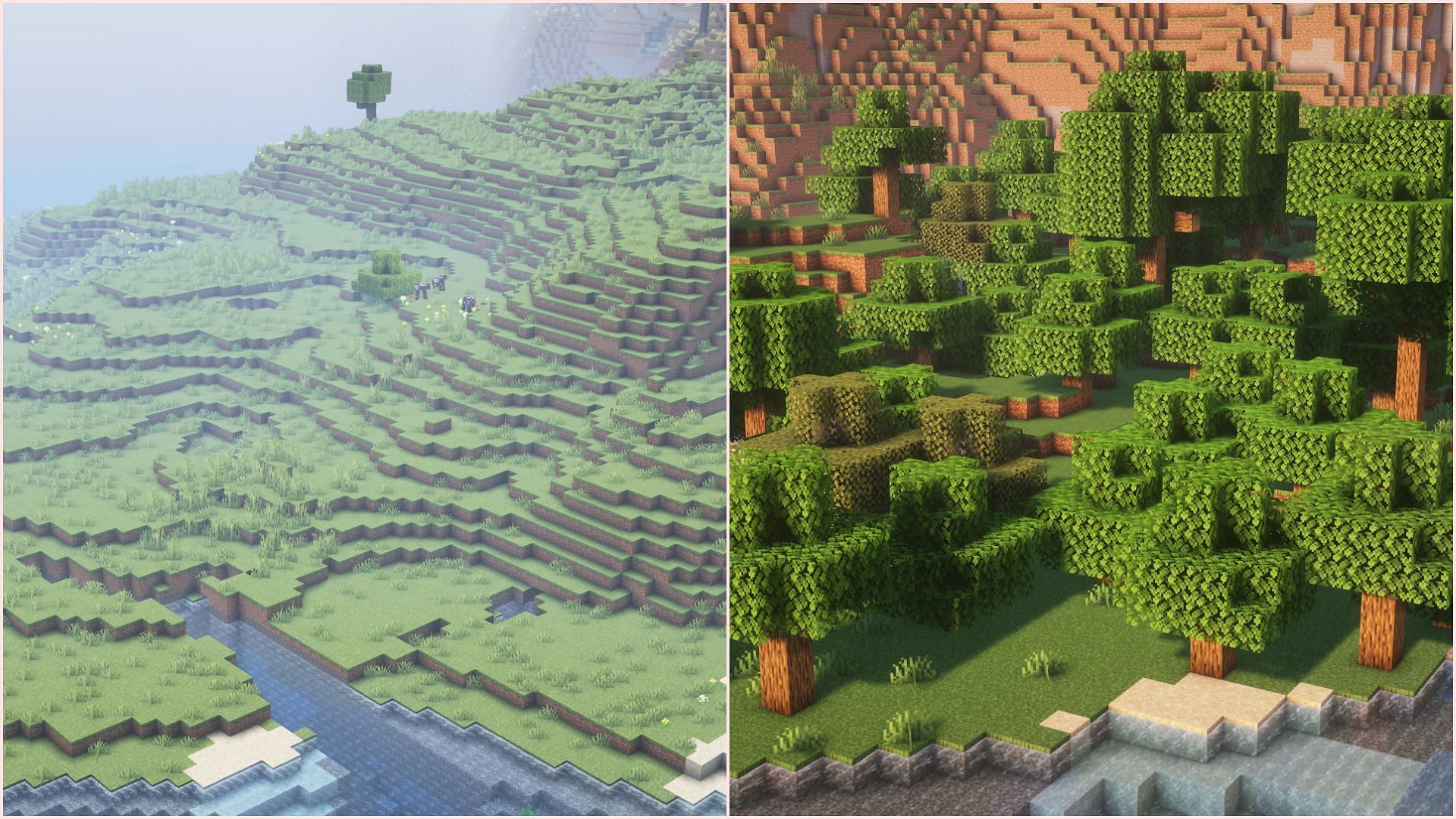 Some biomes are great for new players to spawn (Image via Mojang Studios)