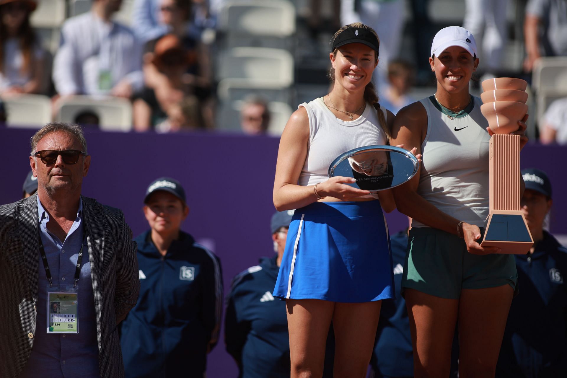 Danielle Collins and Madison Keys at the Strasbourg Open 2024. (Photo: Getty)