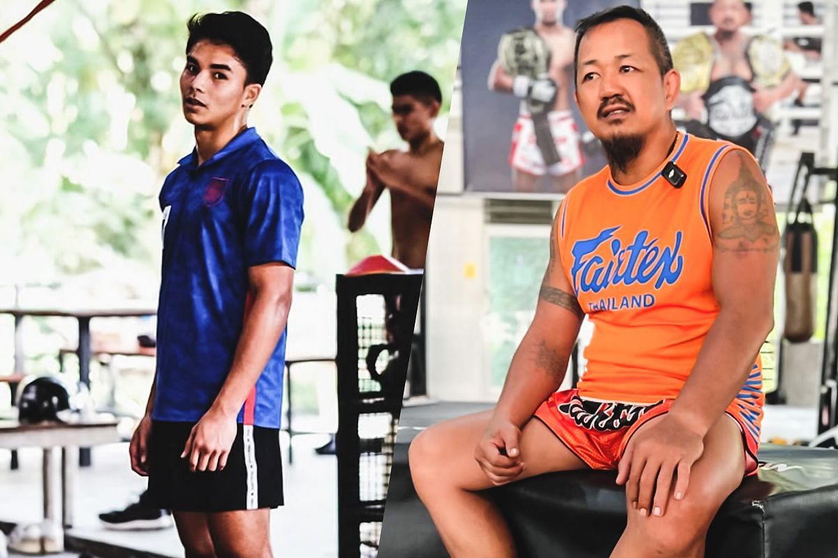 Johan Ghazali (left), Trainer Gae (right) [Photo via ONE Championship]