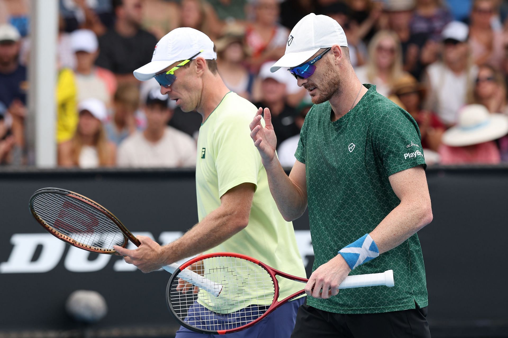 Jamie Murray and Johnny Peers at the 2025 Australian Open. (Source: Getty)