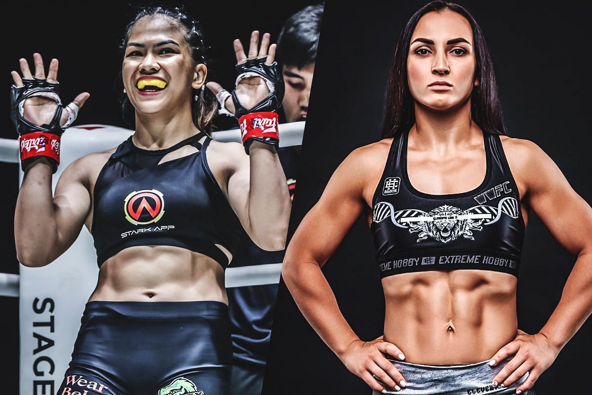 Denice Zamboanga (left) and Alyona Rassohyna (right). [Photos from ONE Championship]