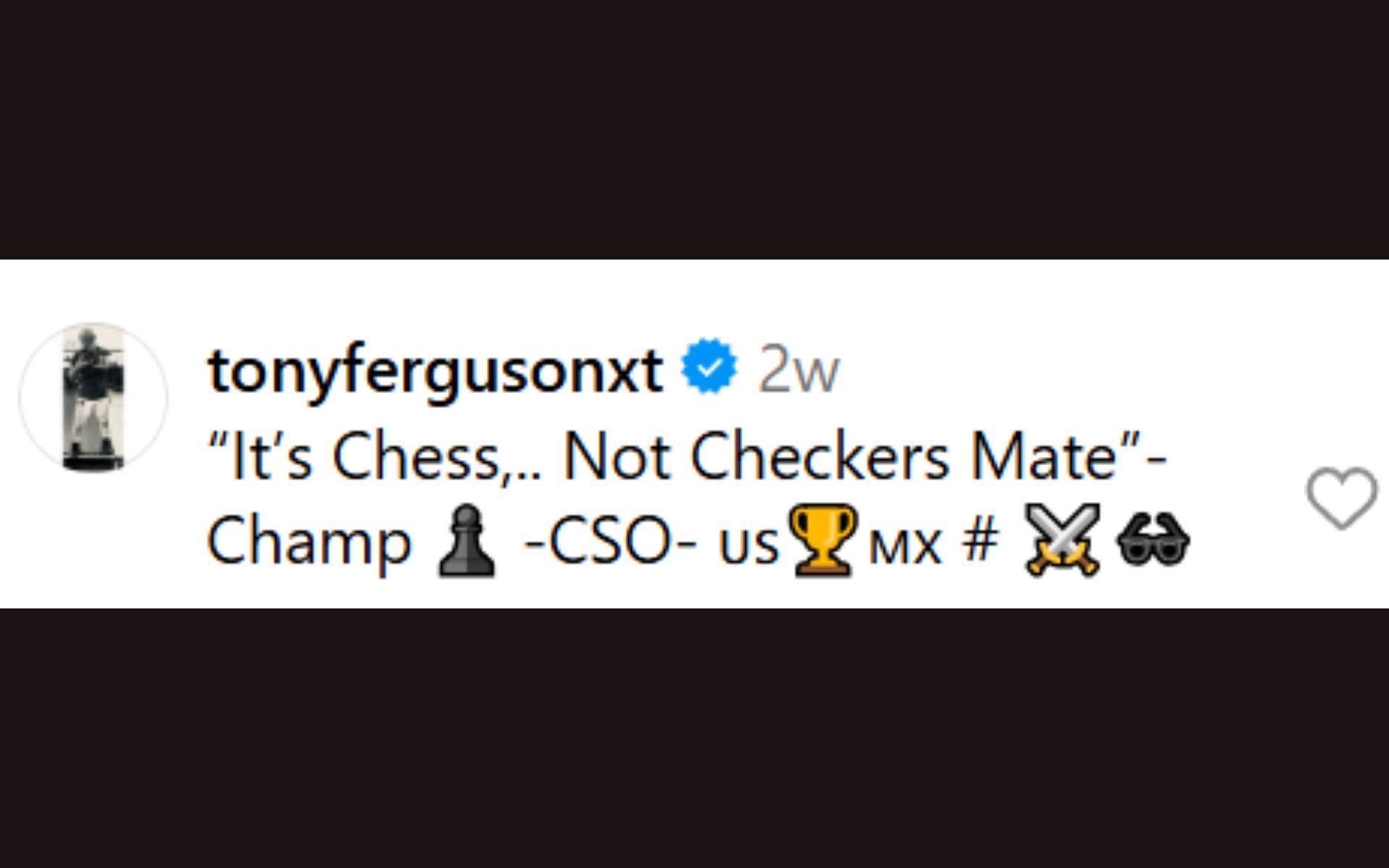 Screenshot of Ferguson&#039;s comment