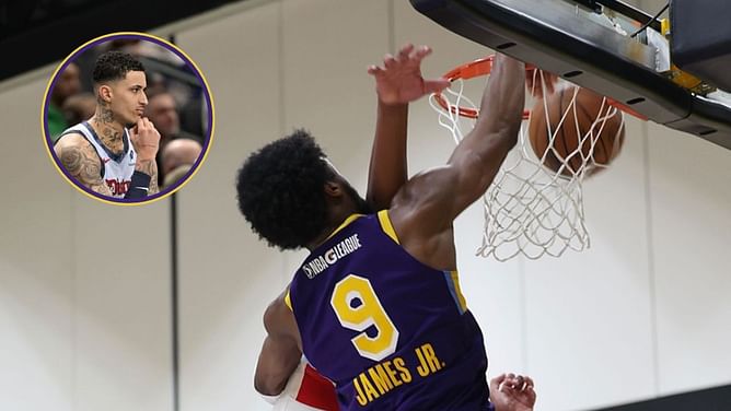 "Can 11-zip Kyle Kuzma" - Bronny James' ridiculous poster has YouTuber with 4,900,000 subscribers hailing him as best 2024 draft pick