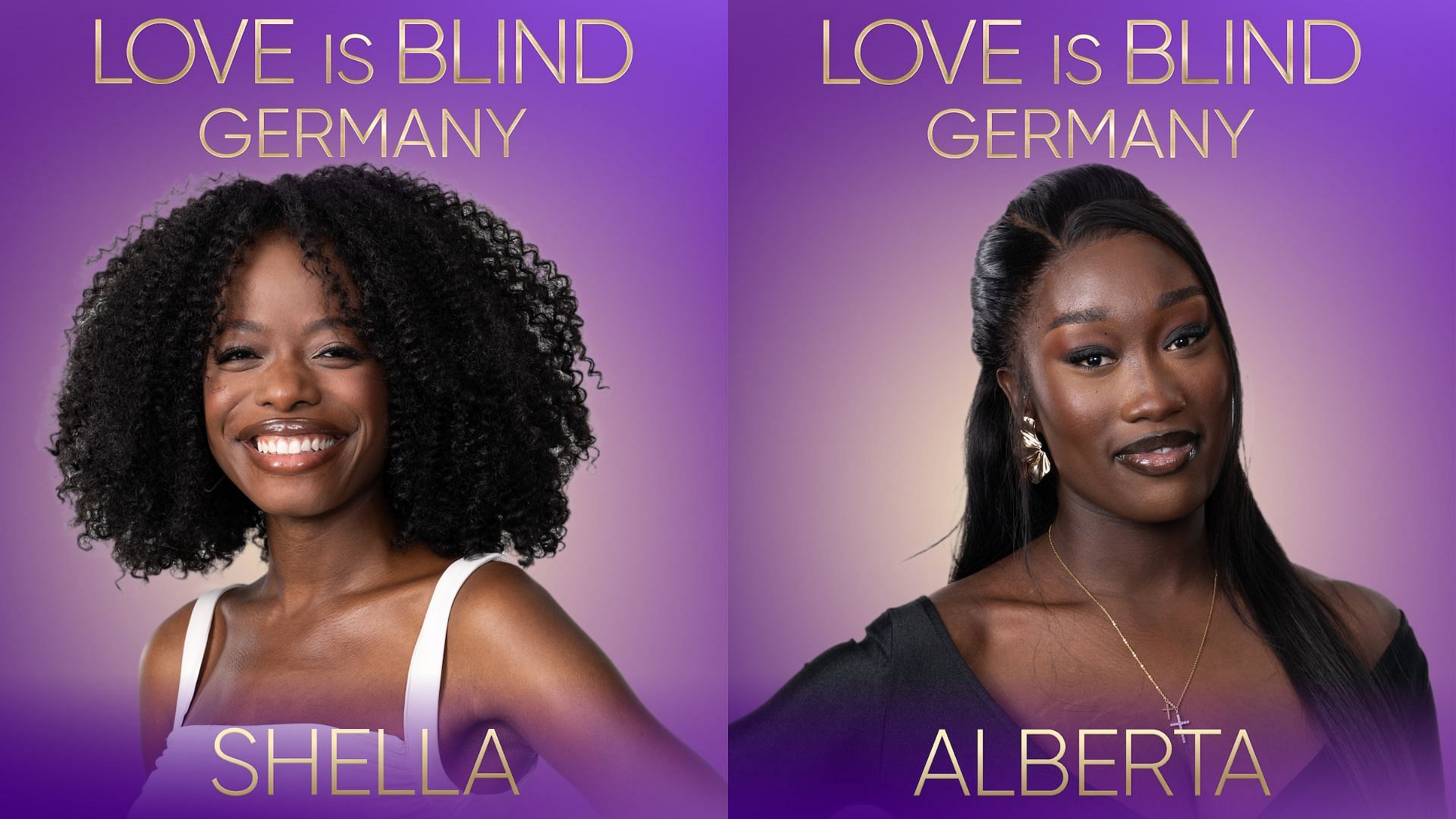 Shella and Alberta from Love is Blind: Germany (Image via Tudum by Netflix)