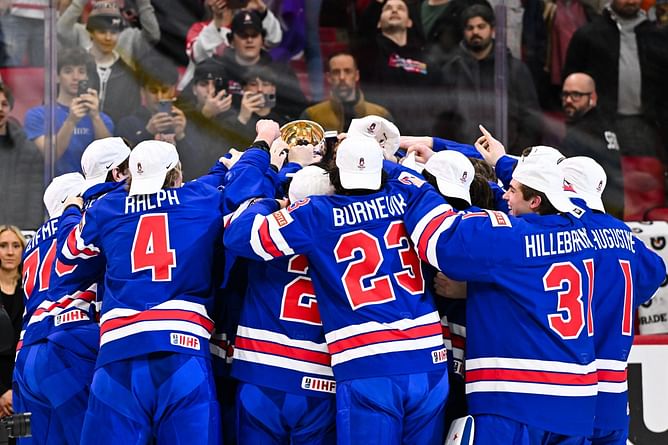 Watch: Ryan Leonard, Team USA players screech traditional 'Oh Mama Don't You Cry' USA hockey victory chant during locker room celebrations