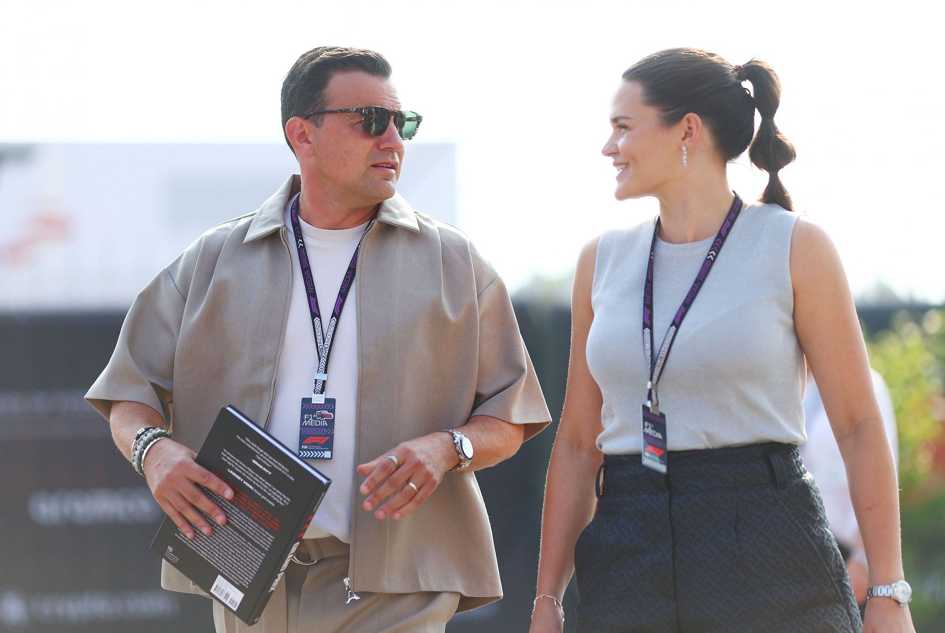 Will Buxton with Laura Winter at the F1 Grand Prix of Italy - Source: Getty