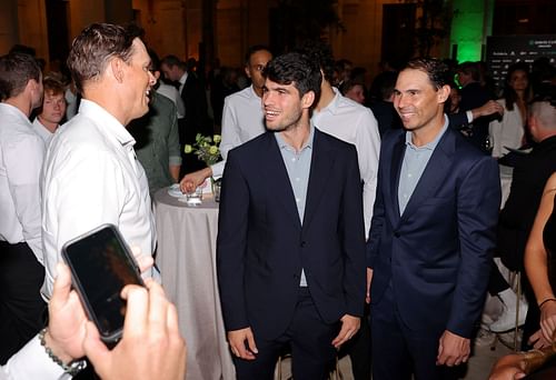 Carlos Alcaraz and Rafael Nadal at the Davis Cup Final - Previews - Source: Getty