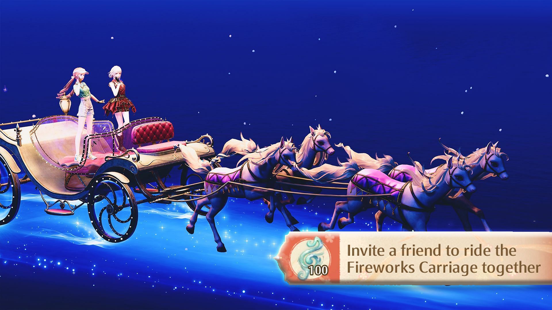 Guide on inviting a friend to ride the Fireworks Carriage with you in Infinity Nikki (Image via Infold Games)