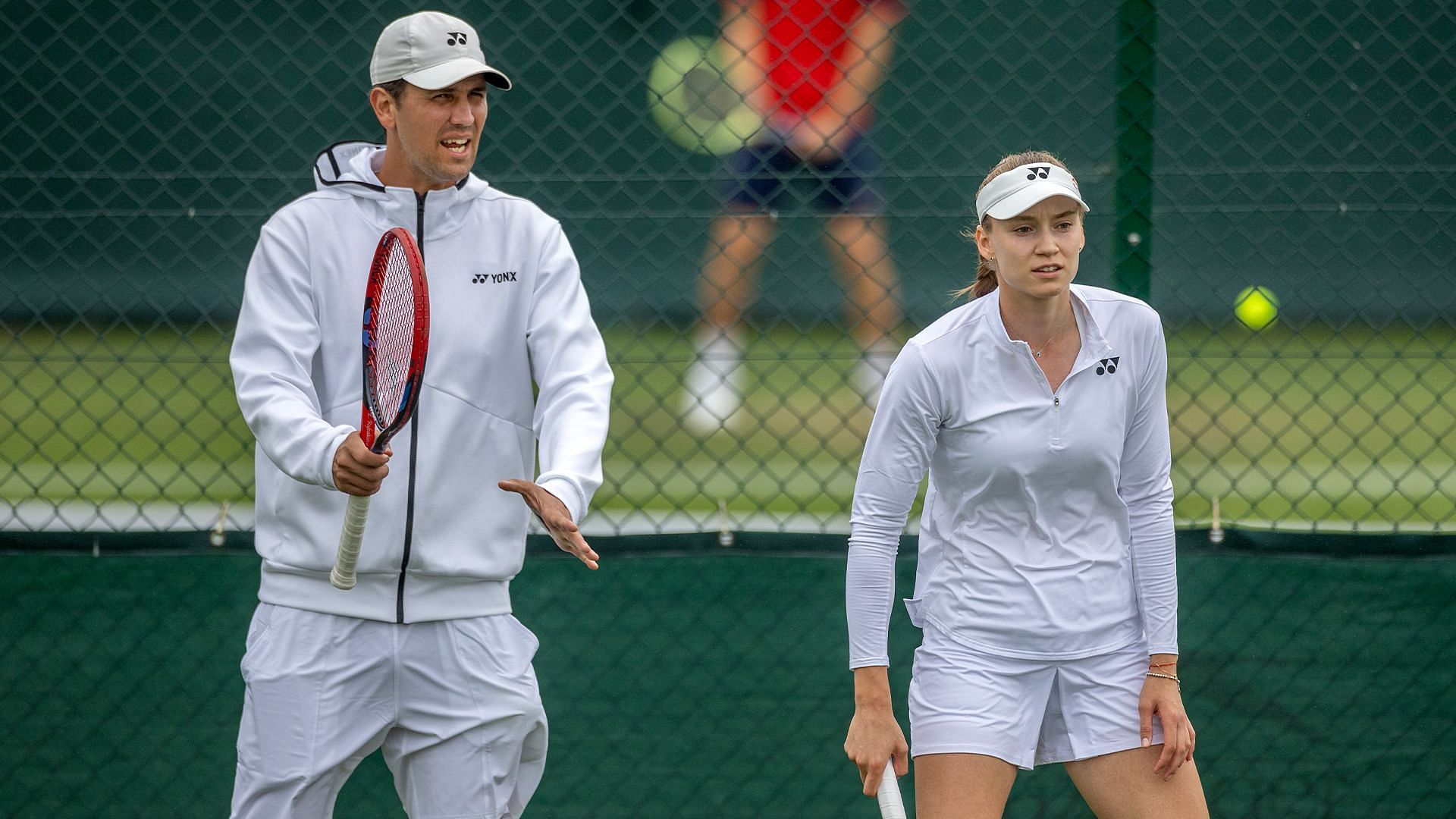 Elena Rybakina with coach Stefano Vukov. Source: Getty