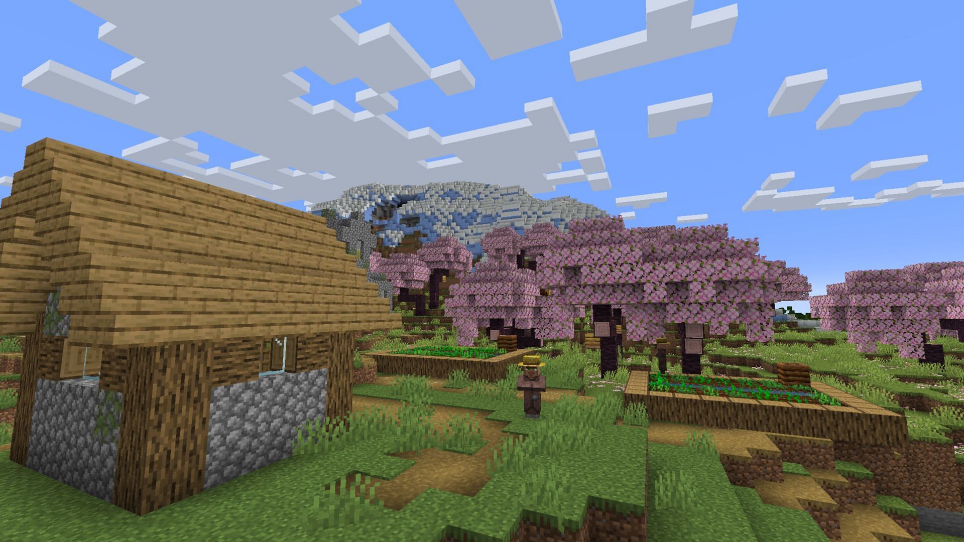 best Minecraft cherry blossom village seeds