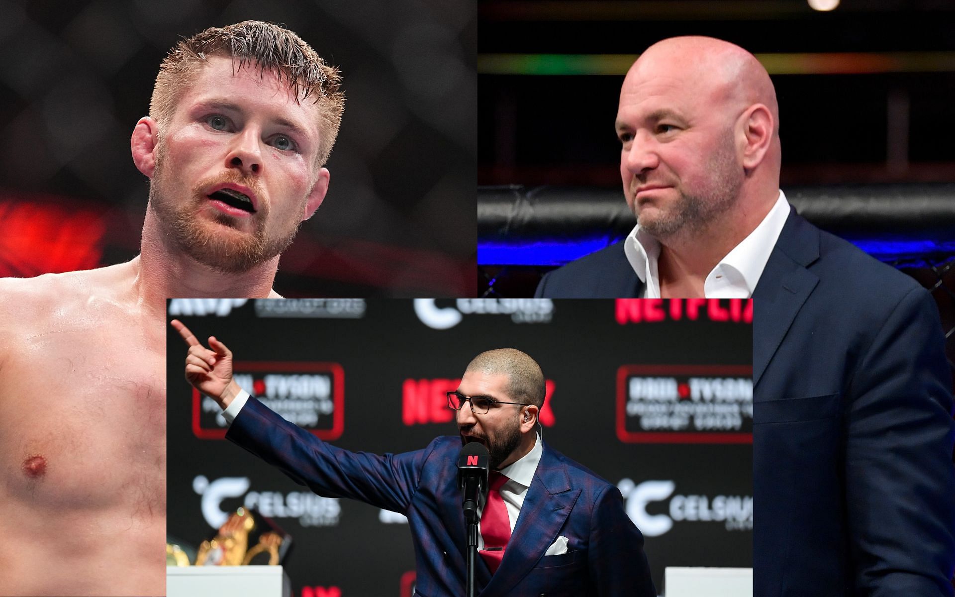 Ariel Helwani reacts to Dana White lambasting Bryce Mitchell for recent comments. [Images courtesy: Getty]