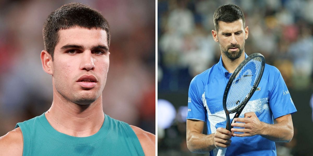 Carlos Alcaraz (L) and Novak Djokovic (R) [Image Source: Getty Images]