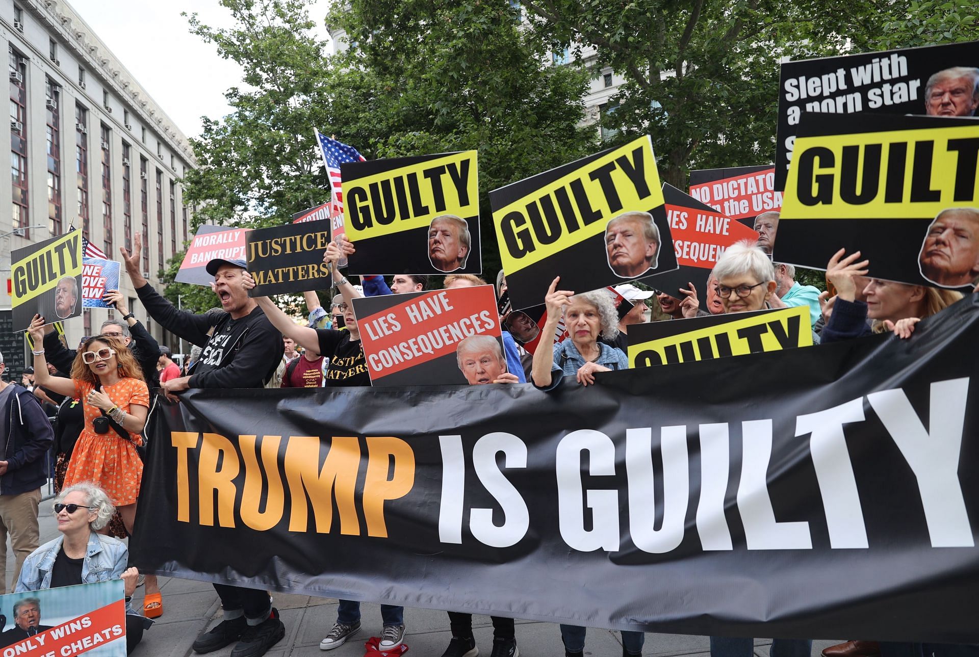 Trump found guilty of all 34 charges in New York hush money trial - Source: Getty.