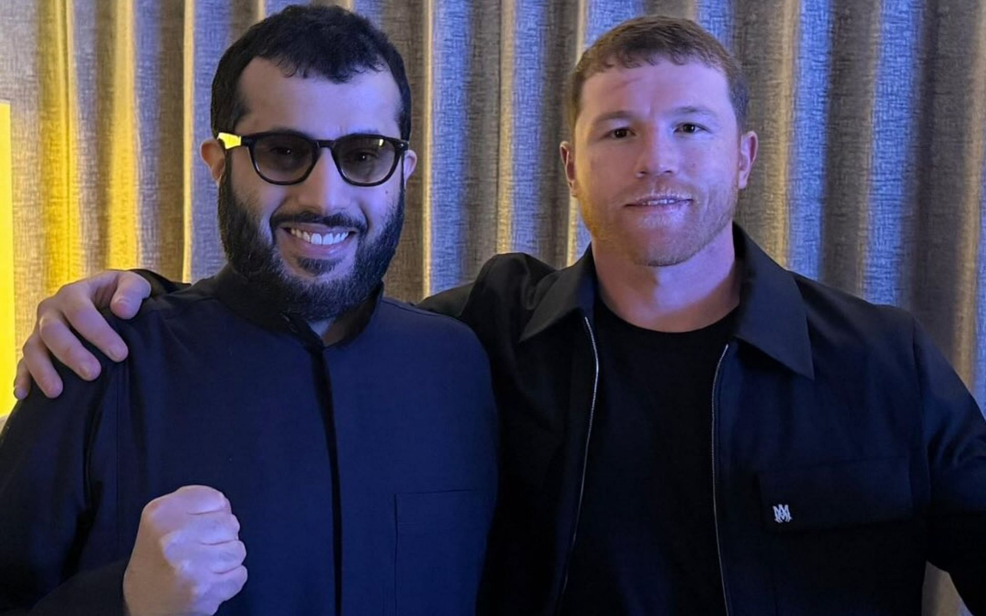  Canelo Alvarez (right) is open to face Terence Crawford after previously declining Turki Alalshikh