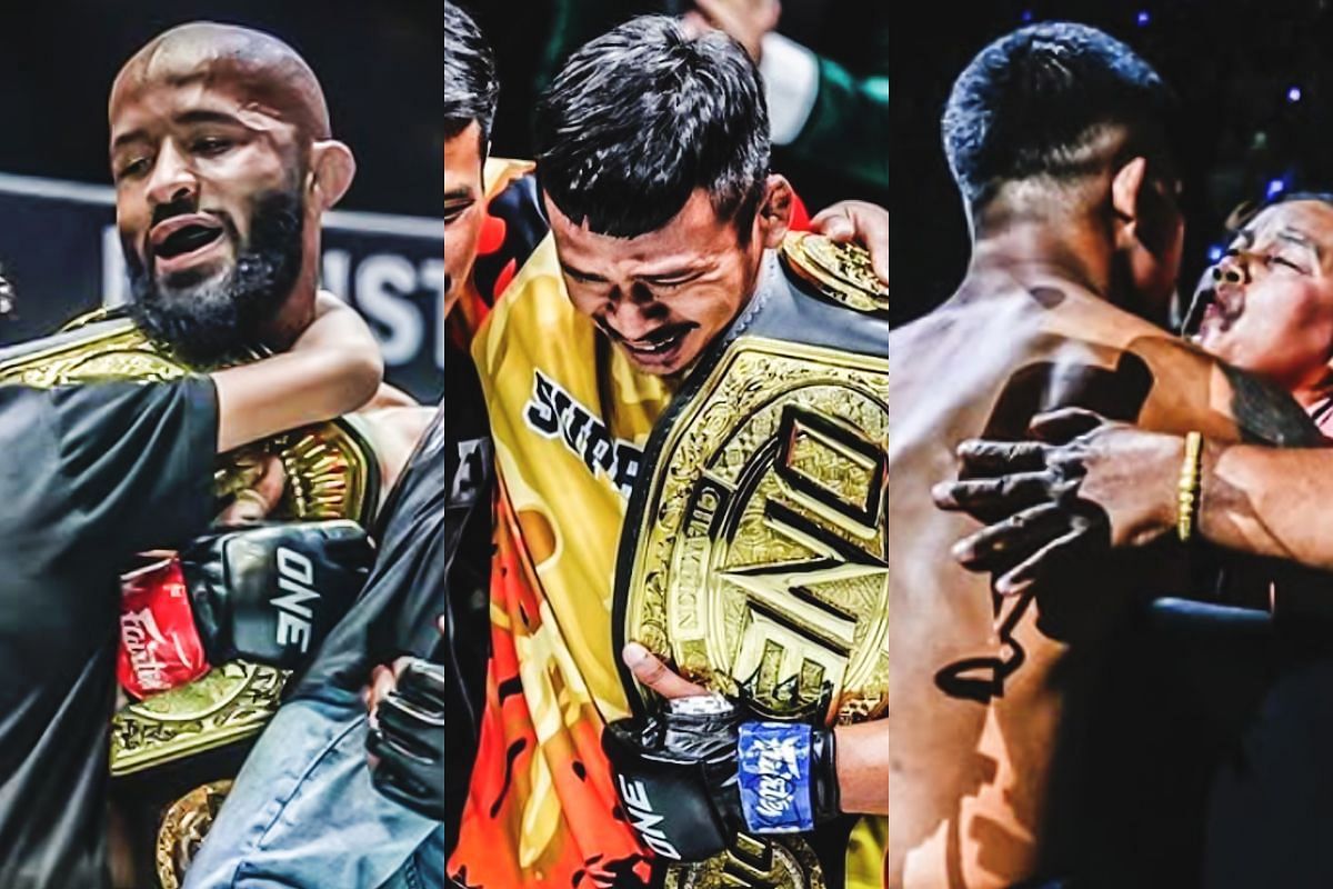 (From left to right) Demetrious Johnson, Superlek, Rodtang [Photo via ONE Championship]