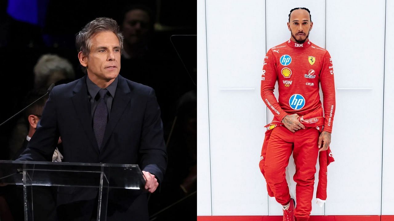 Ben Stiller [L] Lewis Hamilton [R] [Image Source: Getty, @lewishamilton/Instagram]