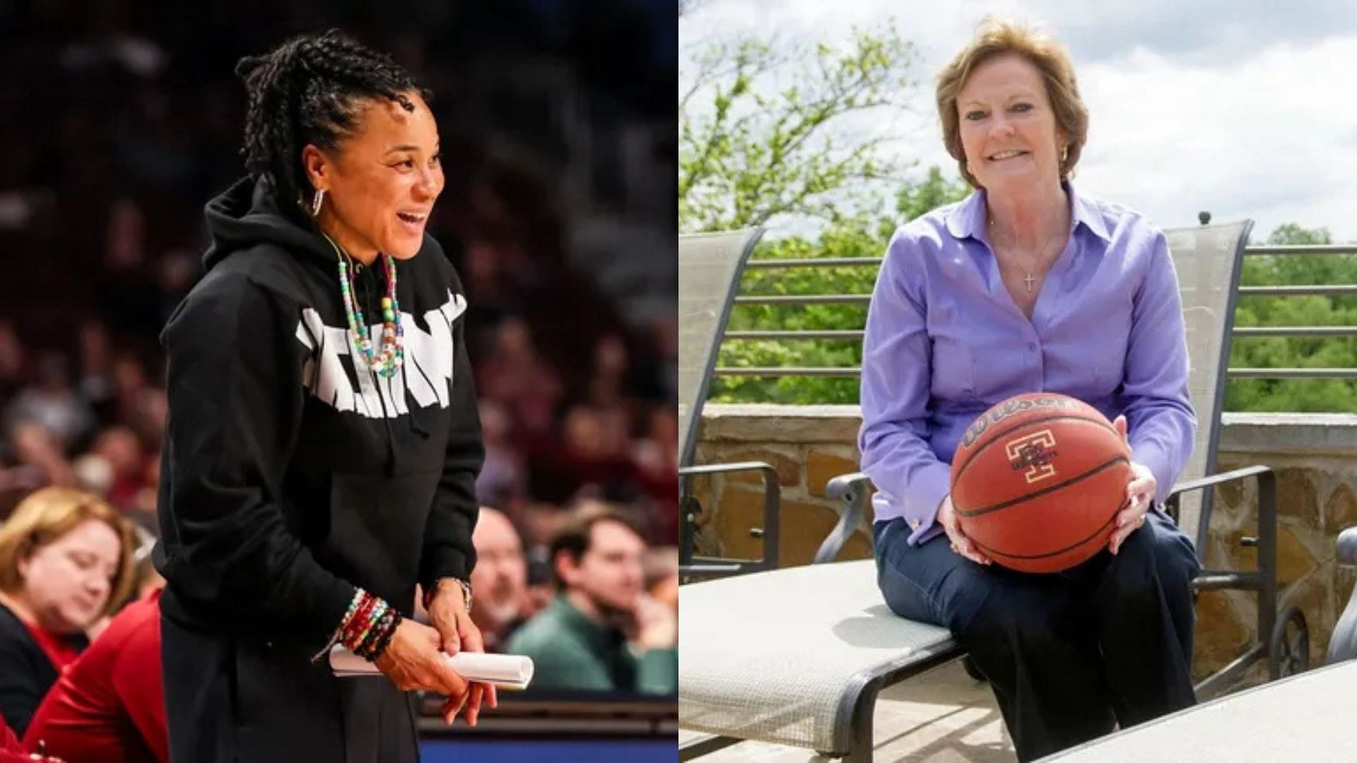 South Carolina coach Dawn Staley and Tennessee legend Pat Summitt. Source: Imagn