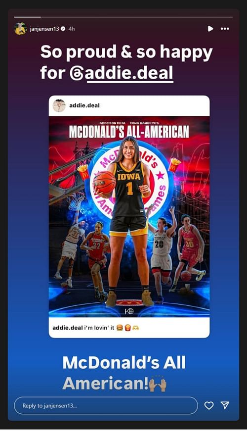 Jan Jensen's Instagram story (@janjensen13/IG)