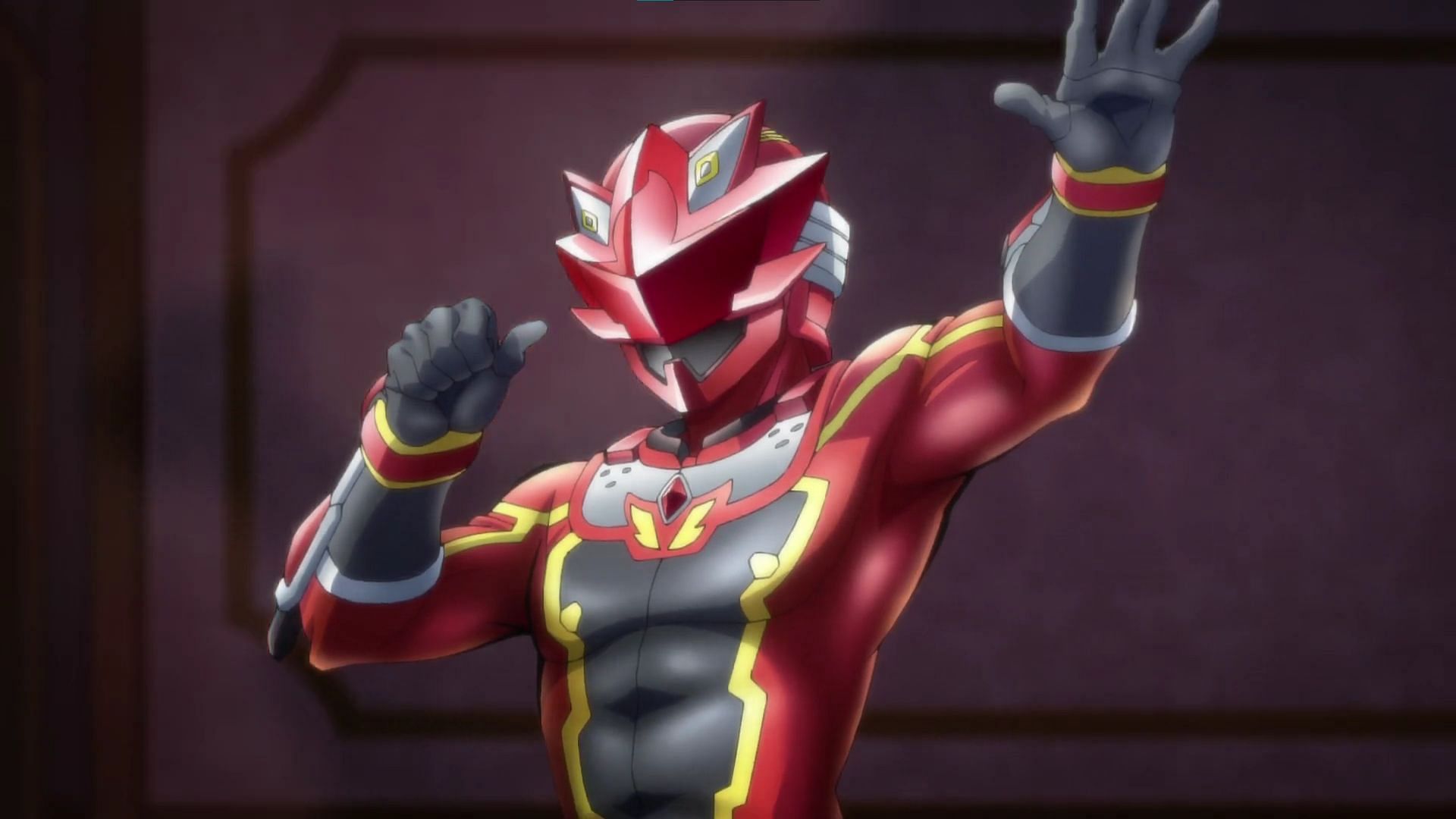 The Red Ranger Becomes an Adventurer in Another World episode 2 highlights (Image via Satelight)