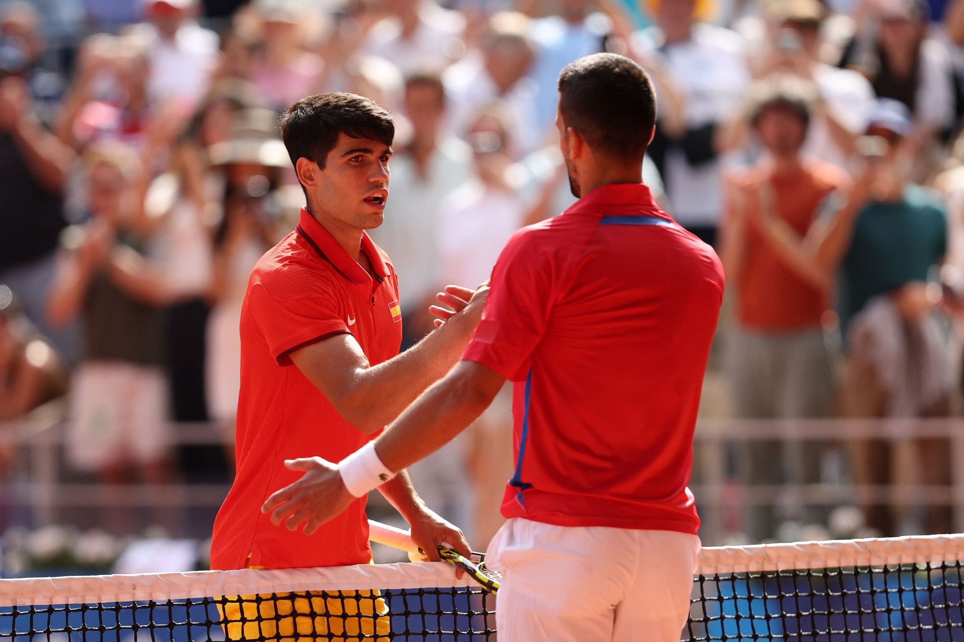 Djokovic and Alcaraz pictured at the 2024 Paris Olympics | Image Source: Getty