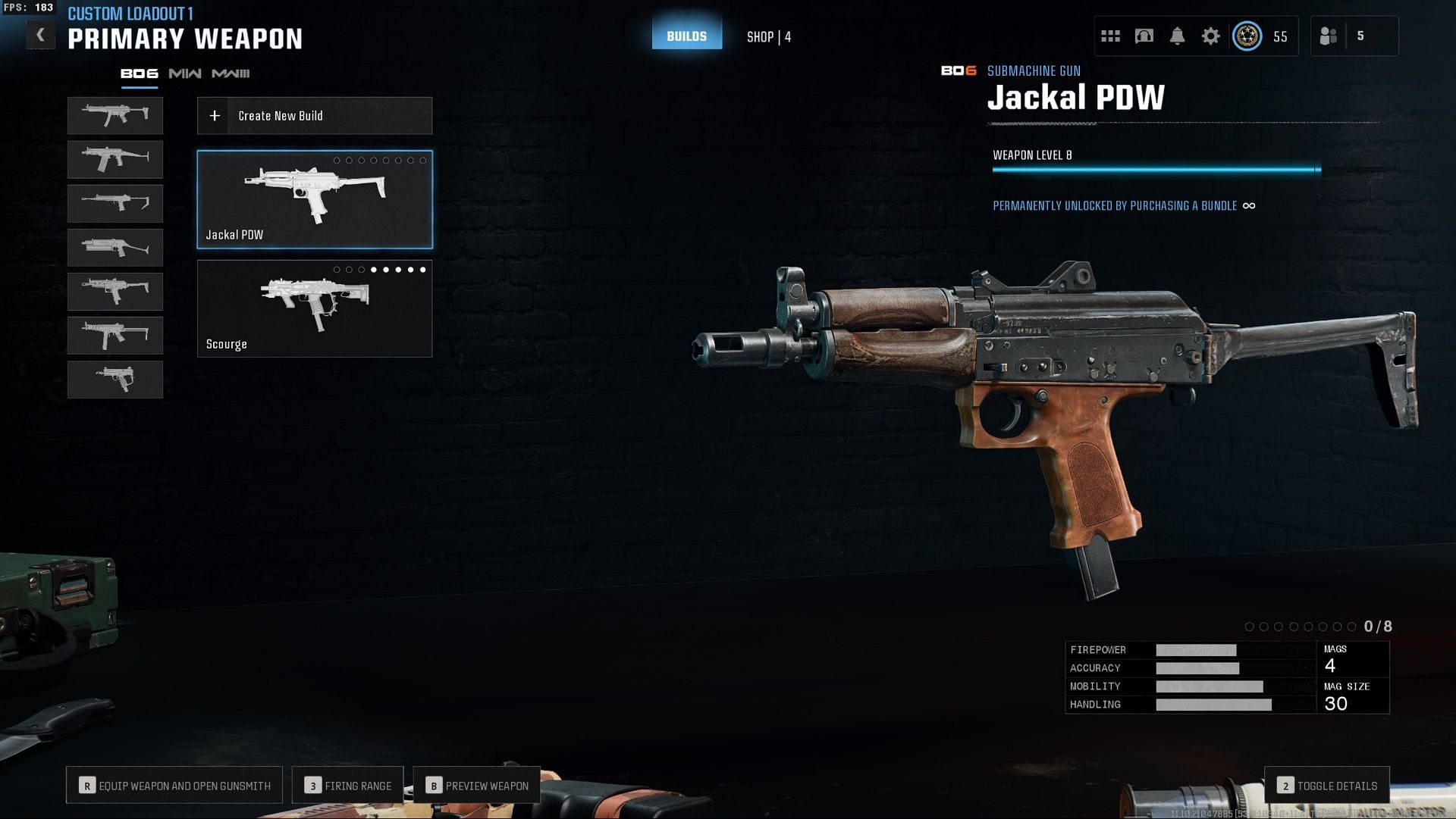 Jackal PDW SMG in Warzone (Image via Activision)