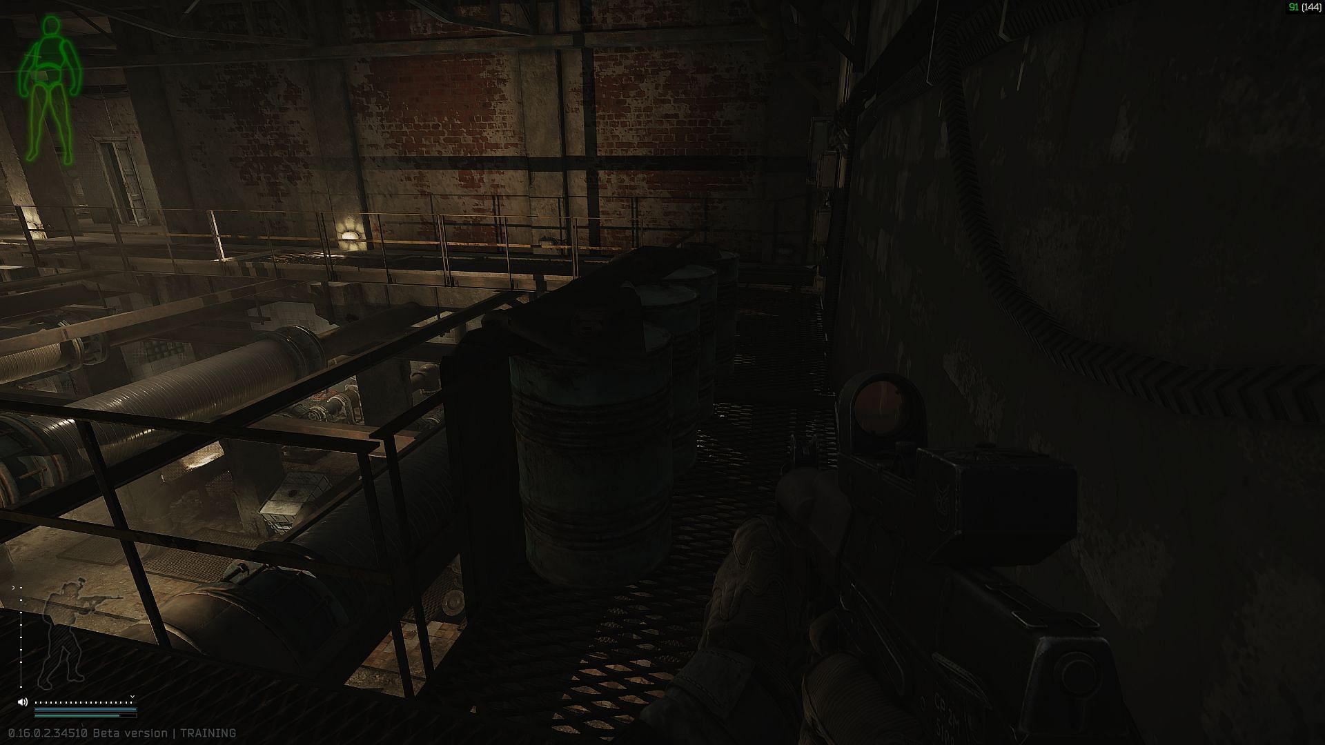 The barrels on the third floor (Image via Battlestate Games)