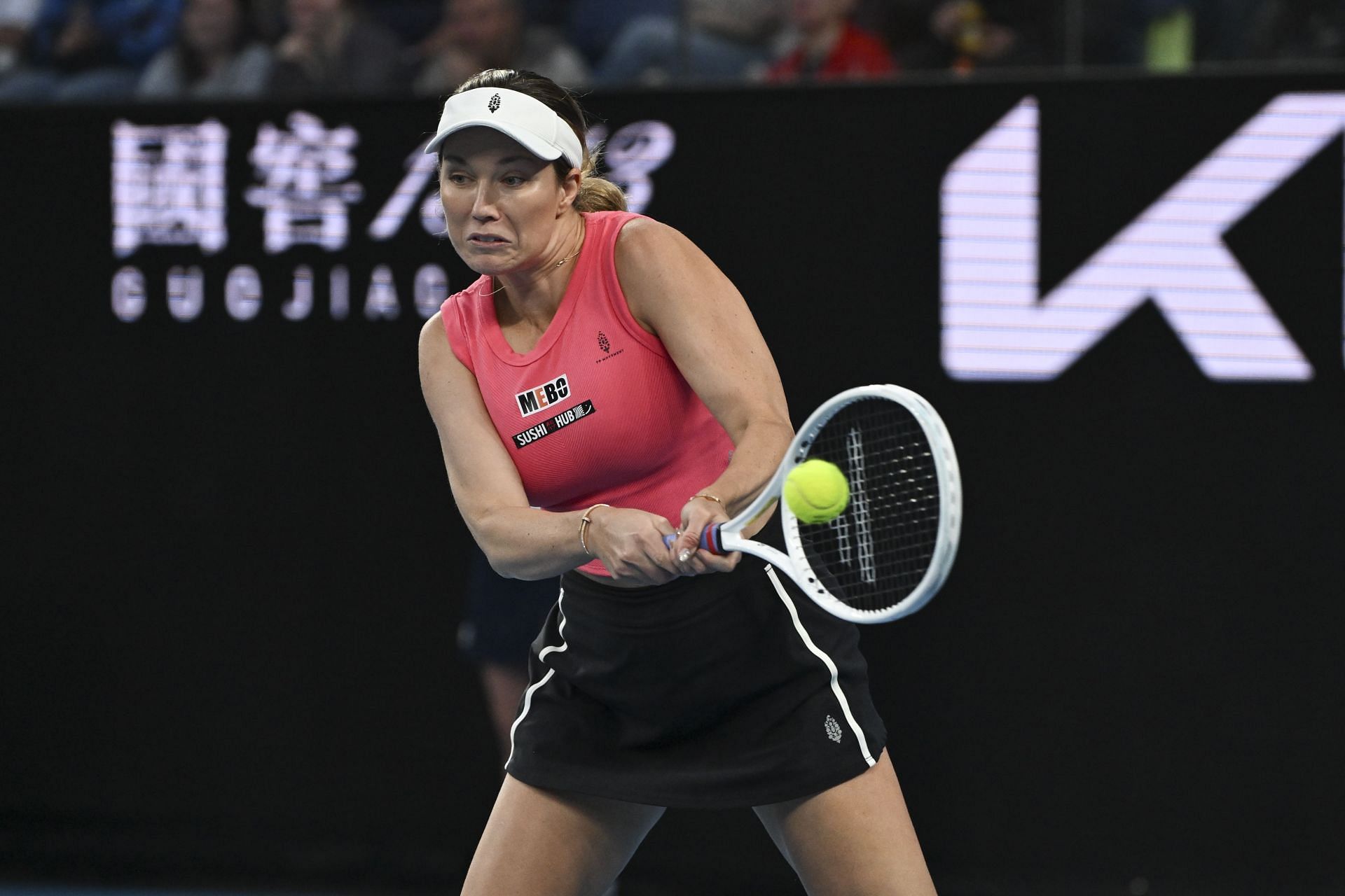 Danielle Collins in action at the Australian Open (Image Source: Getty)