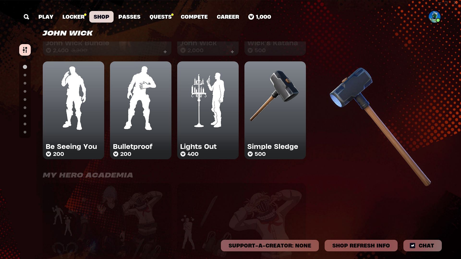 You can purchase the John Wick skin in Fortnite separately (Image via Epic Games)