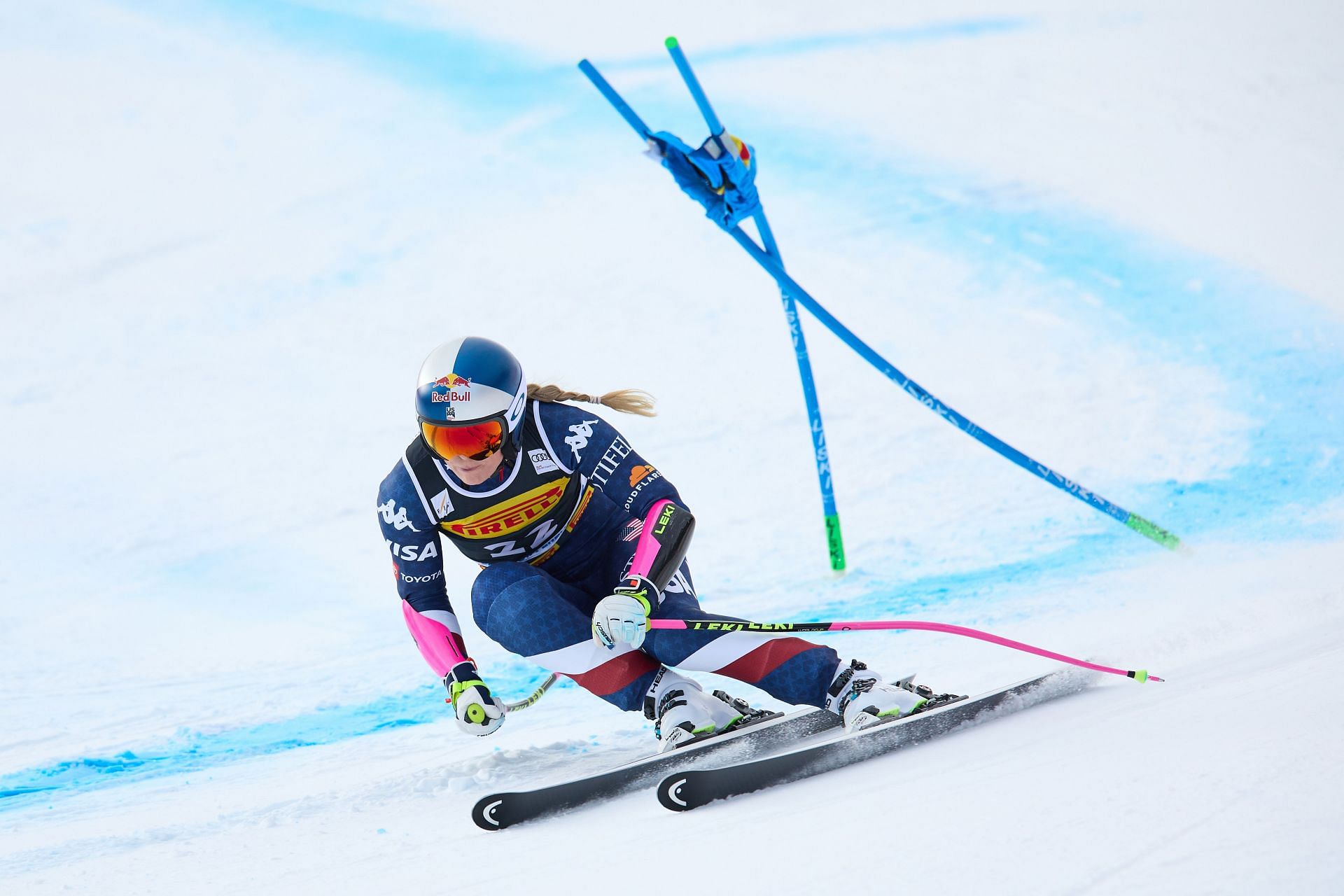 Lindsey Vonn in Women&#039;s SuperG at Cortina d&#039;Ampezzo, Italy. (Photo by Francesco Scaccianoce/Getty Images)