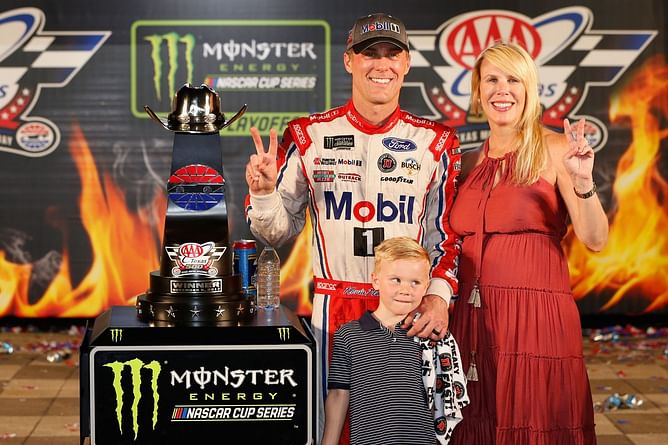 “I may need a few drinks”: Kevin Harvick’s wife DeLana jokingly responds to recent promo of the NASCAR legend and their son