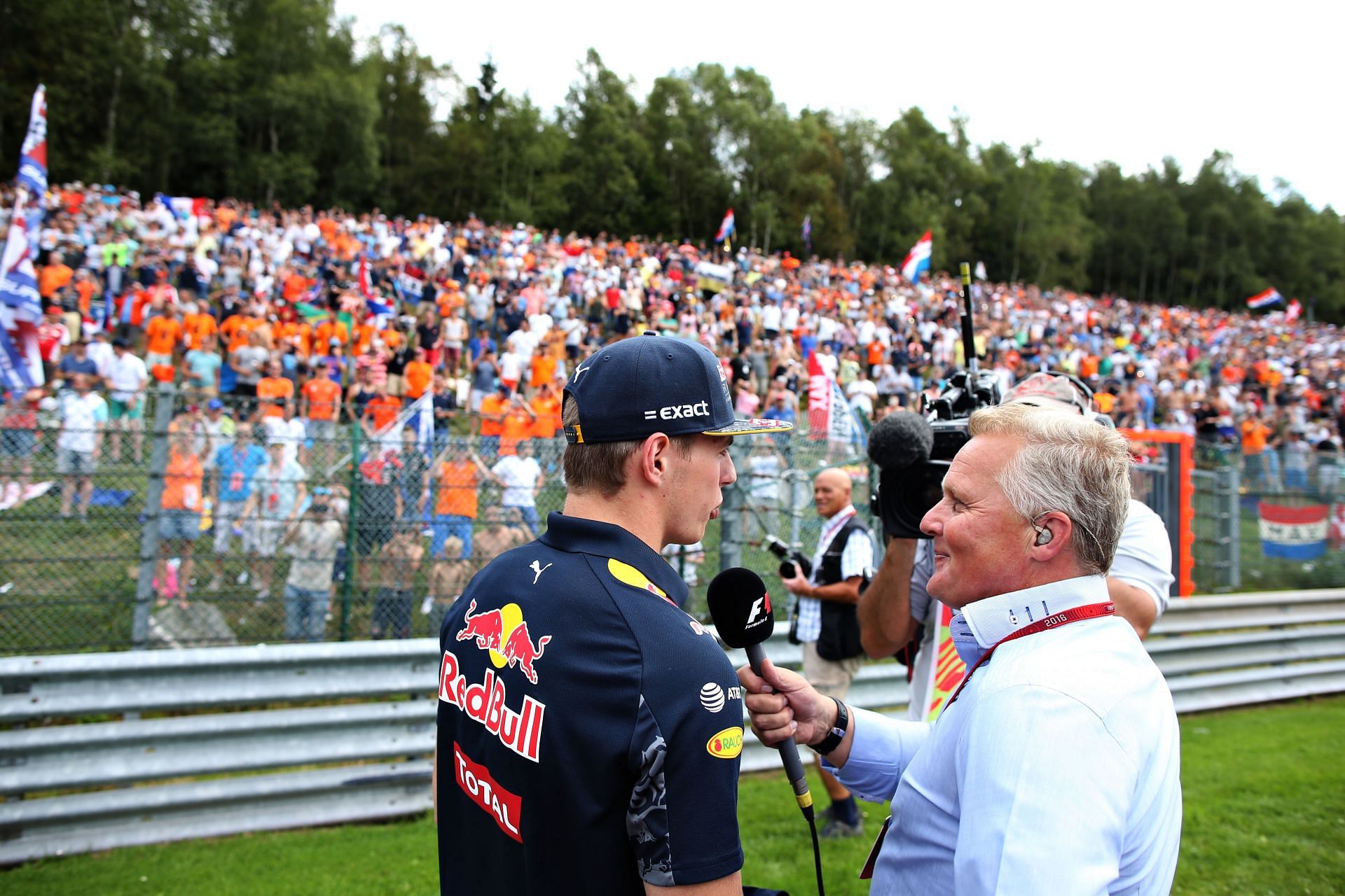 Max Verstappen [L] with Johnny Herbert [R] (Image Source: Getty)