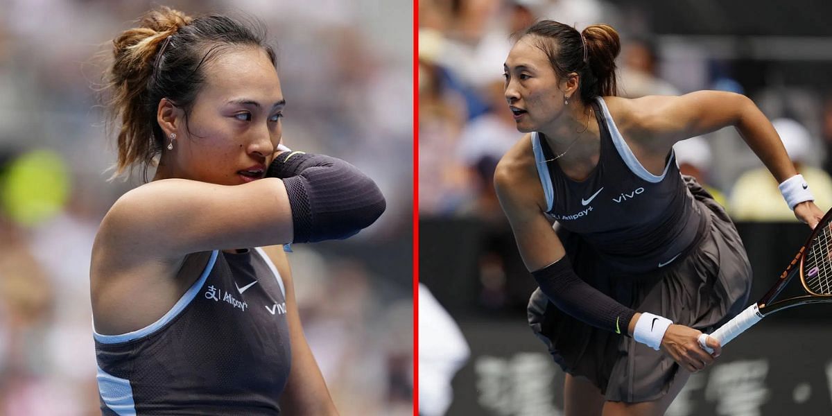 Zheng Qinwen at the 2025 Australian Open (Images via GETTY)