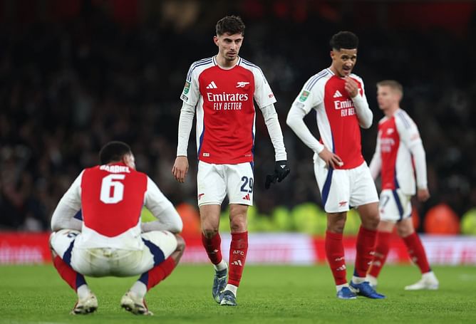 Arsenal 0-2 Newcastle: Gunners' Player Ratings as Isak and Gordon on target for resurgent Magpies in first leg win | EFL Cup 2024-25