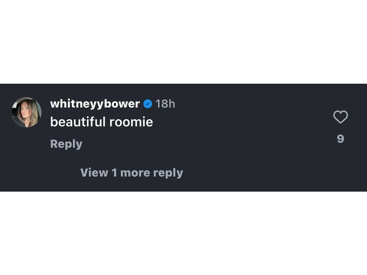 Bower&rsquo;s comment on Instagram