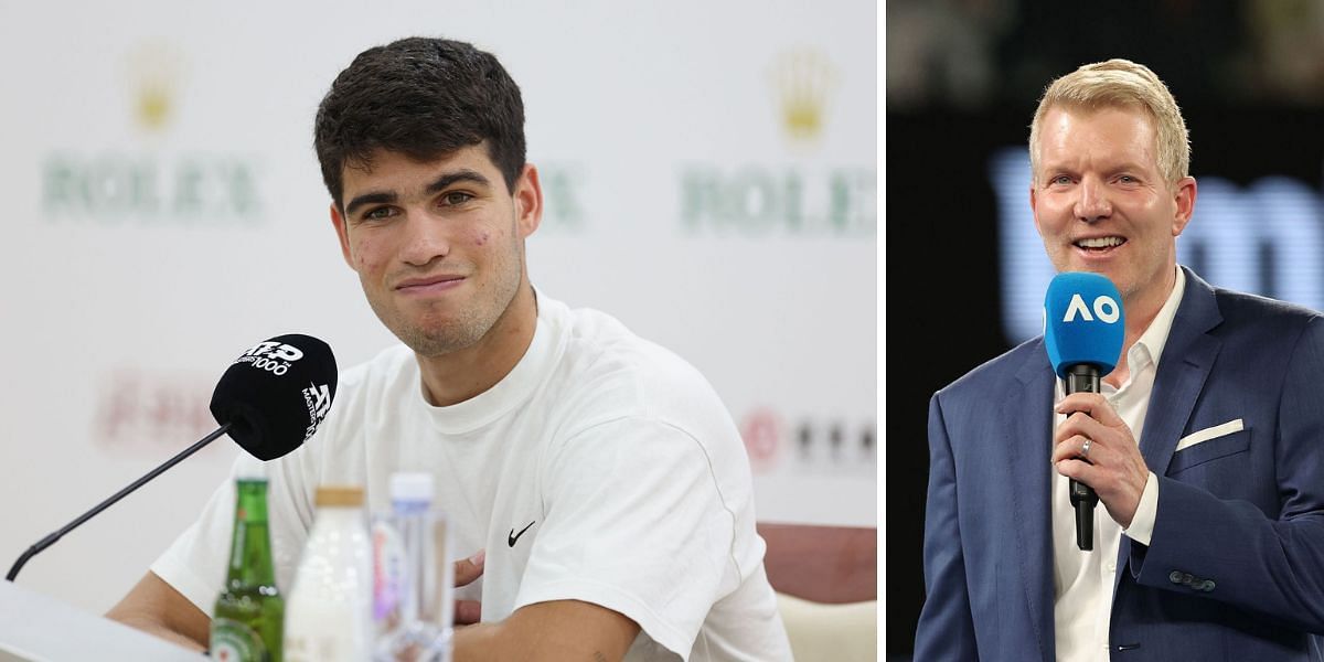 Carlos Alcaraz and Jim Courier. Source: Getty