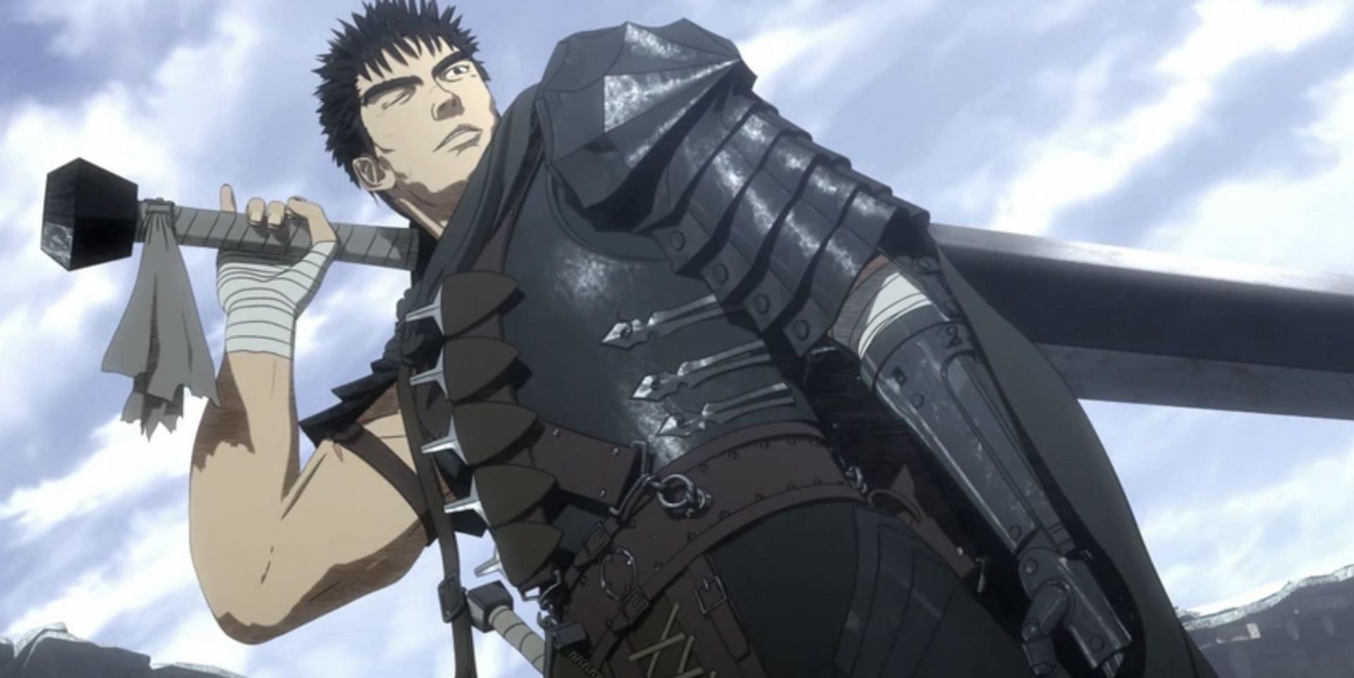 Guts as seen in anime (Image via GEMBA)