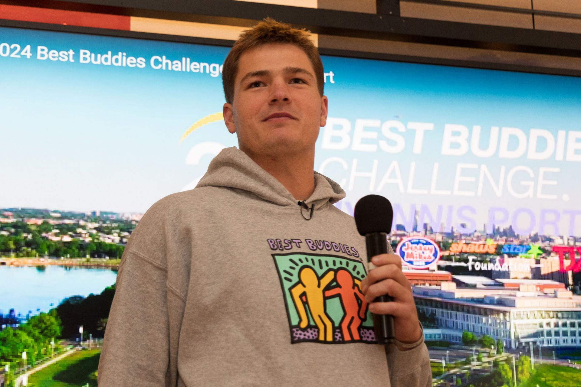 Best Buddies Global Ambassador Drake Maye Hosts Event at Jersey Mike