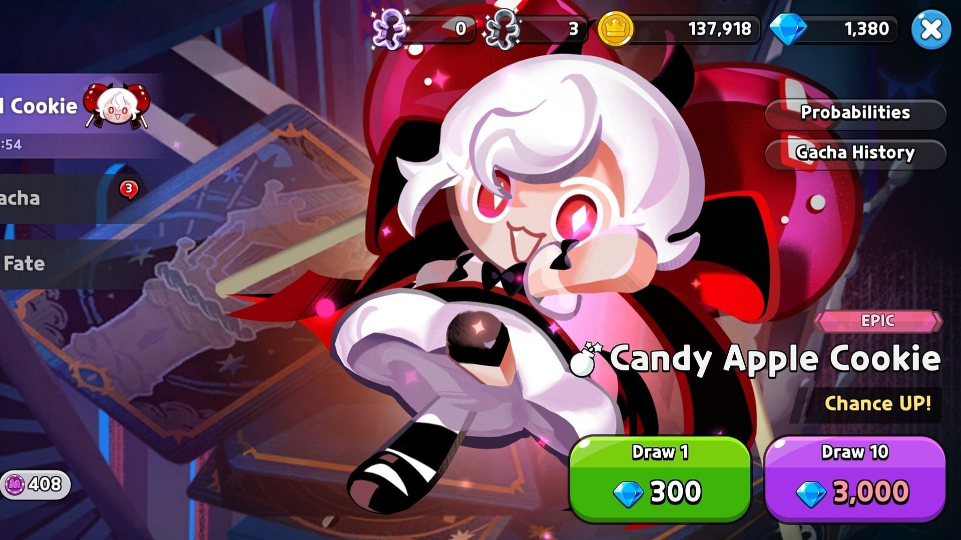 The Cookie Run Kingdom Candy Apple Cookie Banner (Image via Devisisters)