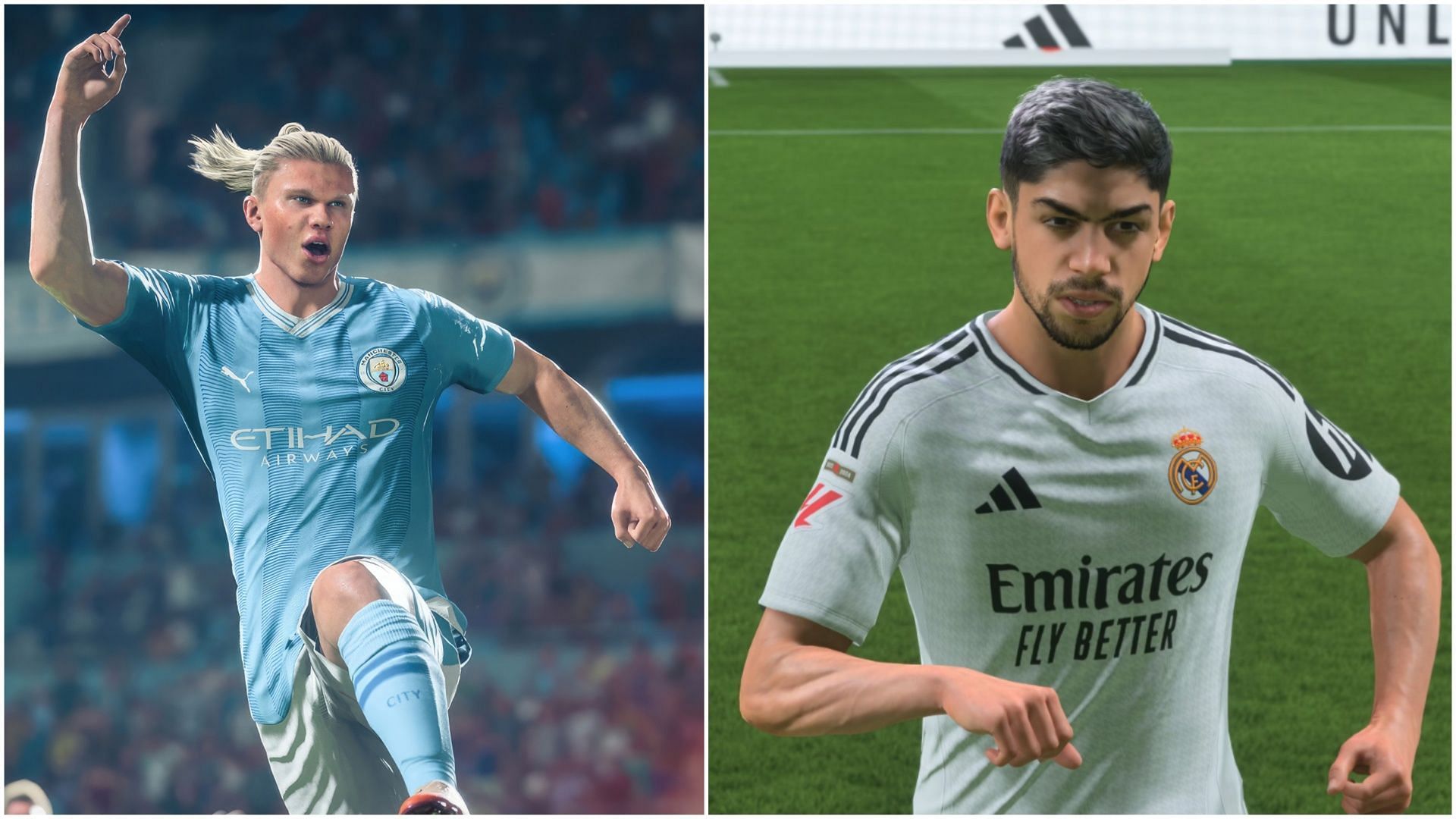 Haaland and Valverde are part of the leaked squad (Images via EA Sports)