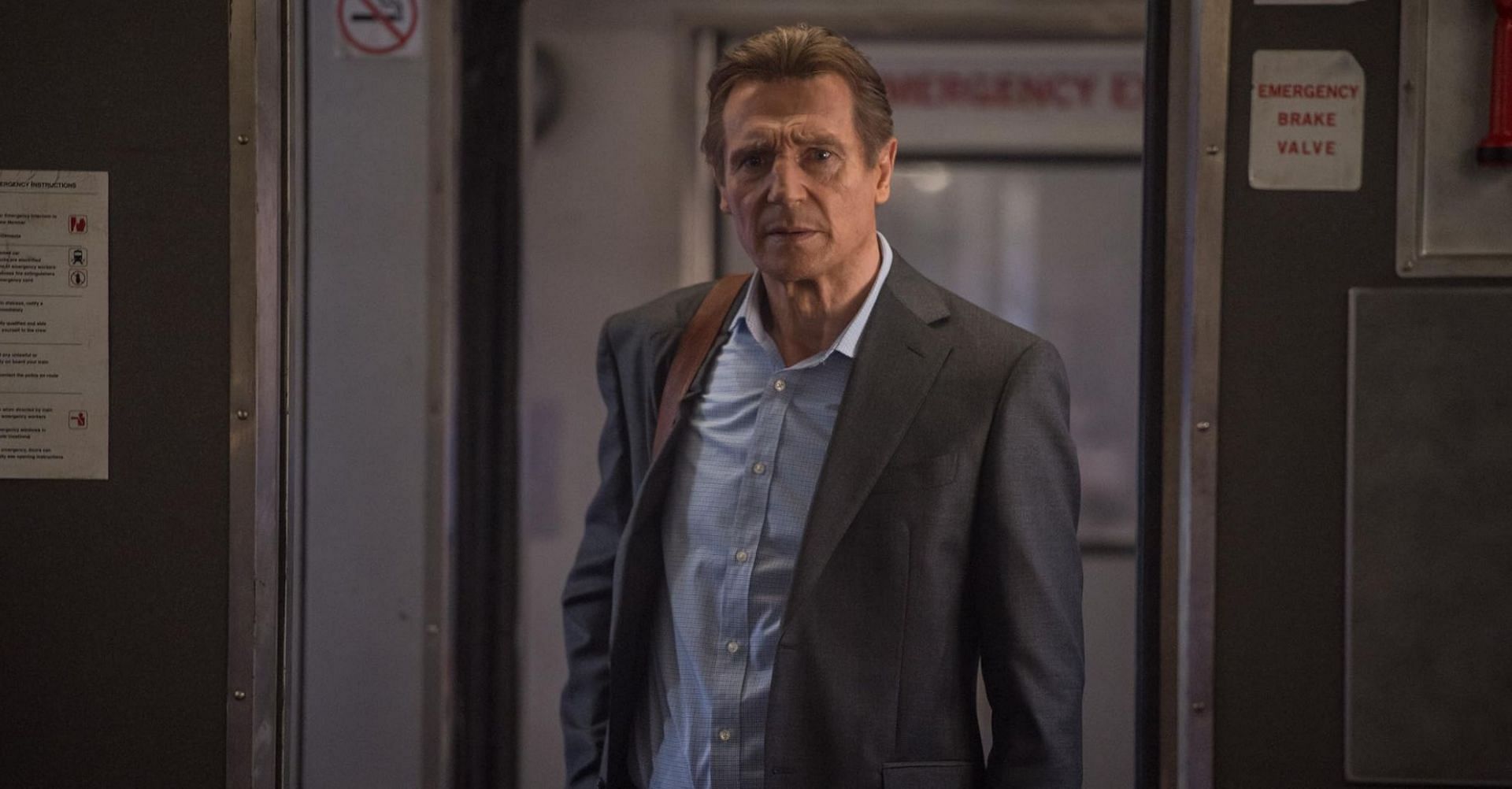 Still from the movie The Commuter (Image via Studiocanal)