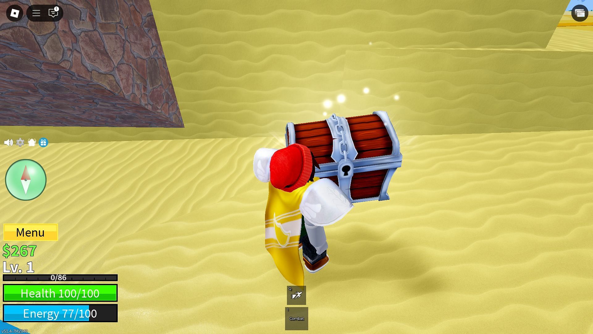 Exploring the Desert Island (Image via Roblox)