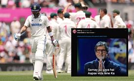 "Virat Kohli nicking to slips better love story than twilight" - Fans slam batter for edging one outside off again in 5th BGT 2024-25 Test