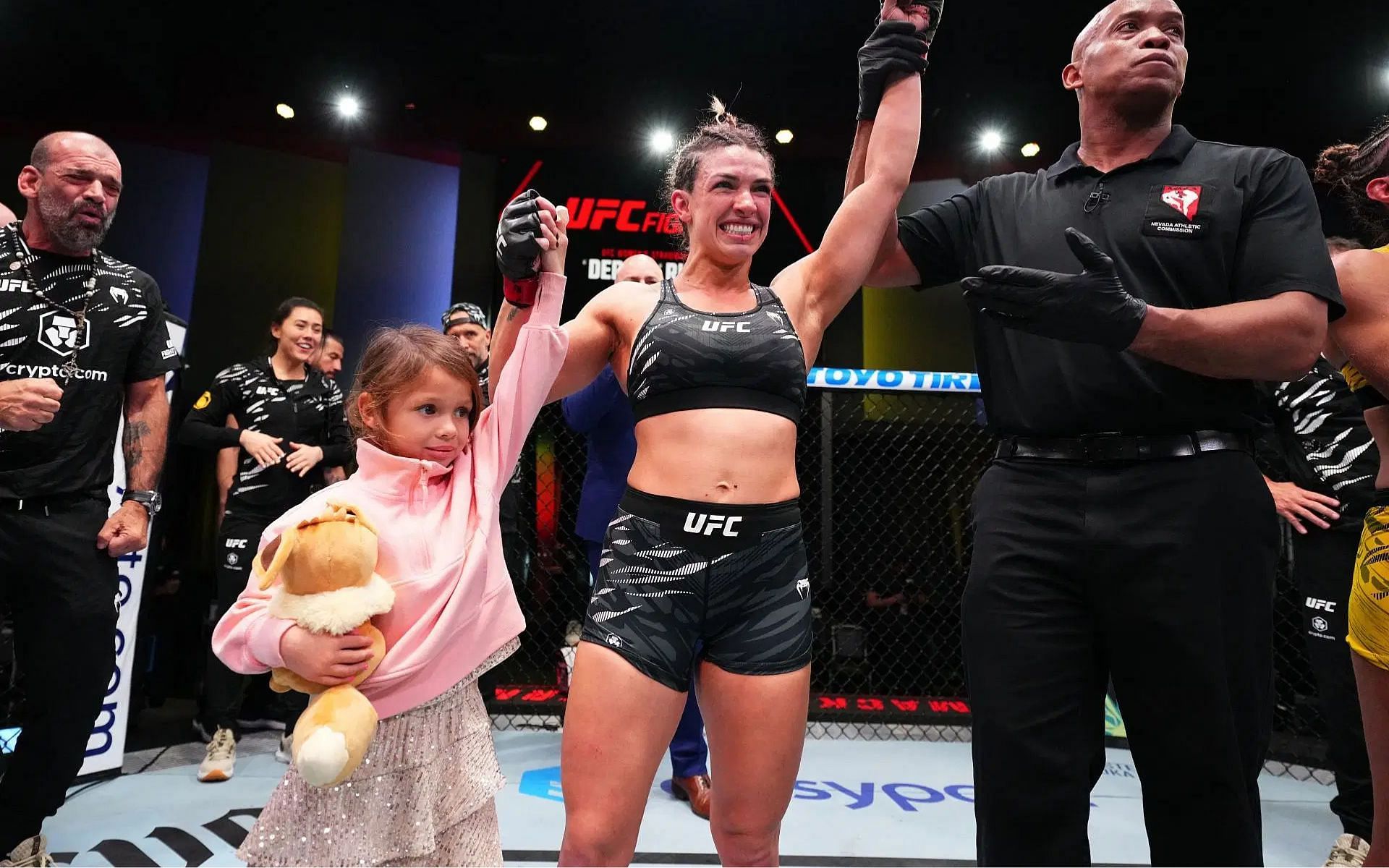 Mackenzie Dern gets her hand raised at UFC Vegas 101 [Image courtesy: Getty]