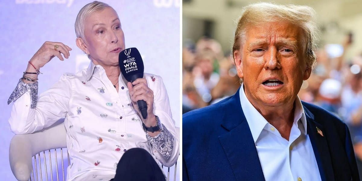 Martina Navratilova (L) &amp; Donald Trump (R) (Source - GETTY)