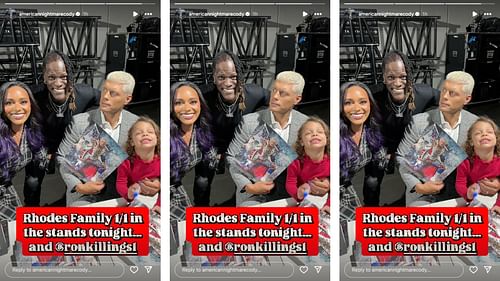 Rhodes shares a family photo with R-Truth ahead of RAW. [Image credit: Screenshot of Cody Rhodes' Instagram story]